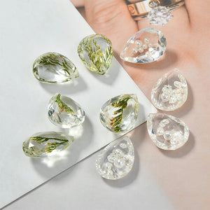 40pcs Cartoon Water Drop Shape Resin Beads DIY Earring Accessory