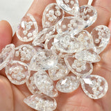 40pcs Cartoon Water Drop Shape Resin Beads DIY Earring Accessory