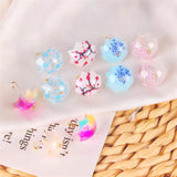 40pcs/lot Floral Cartoon Umbrella Alloy Charms DIY Earring Accessory