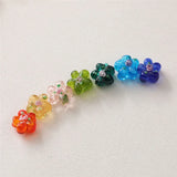 Spring 50pcs 16mm Cartoon Flowers Glass Beads DIY Earring/Bracelet Accessories