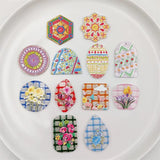 50pcs Lattice Flowers Acrylic Bead DIY Jewelry Earring Accessory