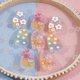 50pcs Acrylic Pattern Print Beads DIY Earring/Garment Accessory