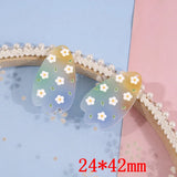 50pcs Acrylic Pattern Print Beads DIY Earring/Garment Accessory