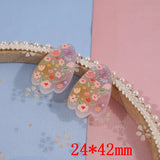 50pcs Acrylic Pattern Print Beads DIY Earring/Garment Accessory