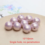 50pcs Geometry Shape Single Hole Beads DIY Jewelry Pendant Accessory