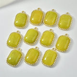 50pcs Resin Geometry Rectangle Charms for DIY Jewelry Crafting