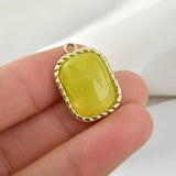 50pcs Resin Geometry Rectangle Charms for DIY Jewelry Crafting