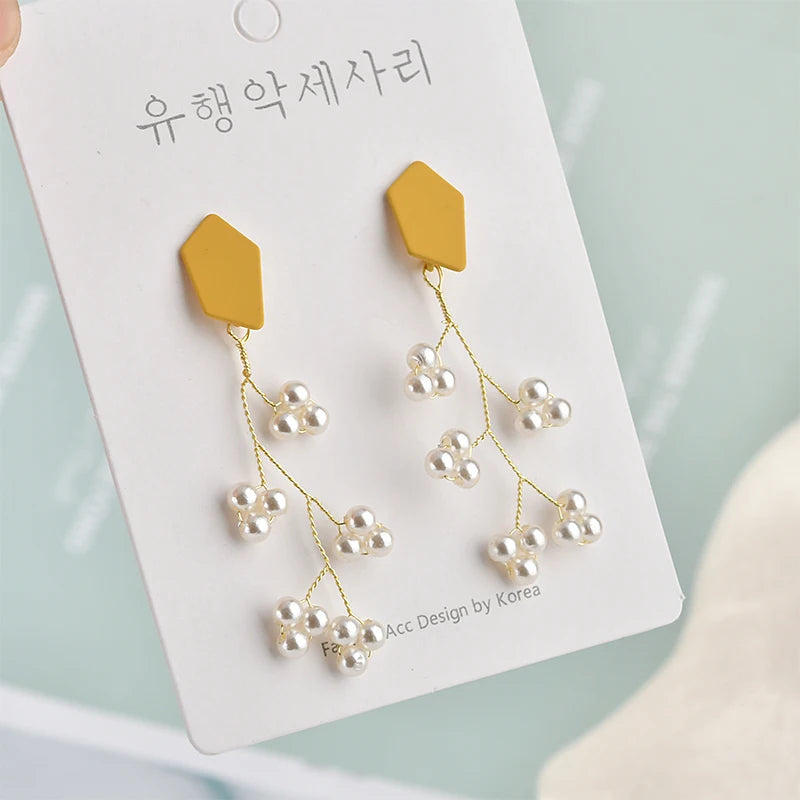 Spring Style Colored Lacquer Irregular Shaped Ear Nails DIY Earrings Jewelry