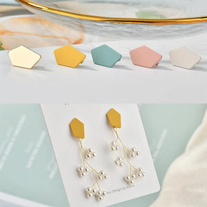 Spring Style Colored Lacquer Irregular Shaped Ear Nails DIY Earrings Jewelry
