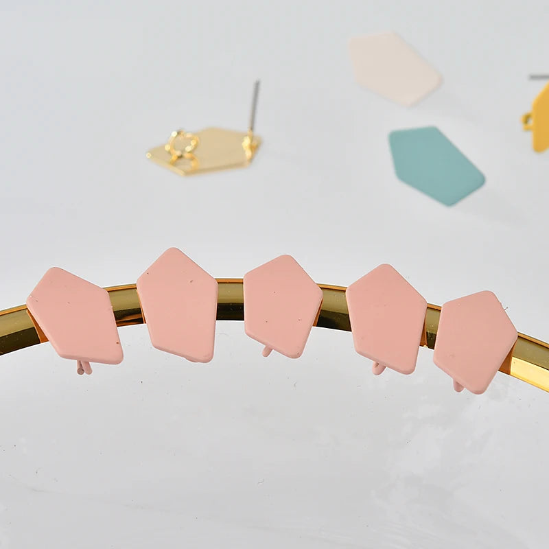 Spring Style Colored Lacquer Irregular Shaped Ear Nails DIY Earrings Jewelry