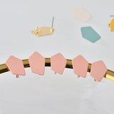 Spring Style Colored Lacquer Irregular Shaped Ear Nails DIY Earrings Jewelry