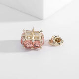 Women's Cardigan Square Crystal Zircon Brooch