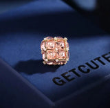 Women's Cardigan Square Crystal Zircon Brooch
