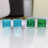 925 Silver Paraiba Tourmaline Gemstone Birthstone EarStuds Earrings