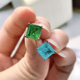 925 Silver Paraiba Tourmaline Gemstone Birthstone EarStuds Earrings