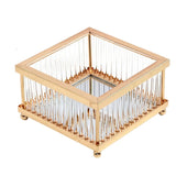 Mirrored Makeup Tray Candy Storage Box 15x15x9cm