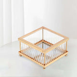 Mirrored Makeup Tray Candy Storage Box 15x15x9cm