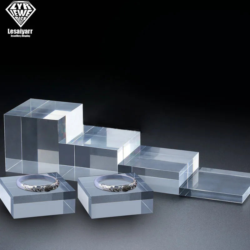 Acrylic Display Photography Props Cube Riser Pedestal Block