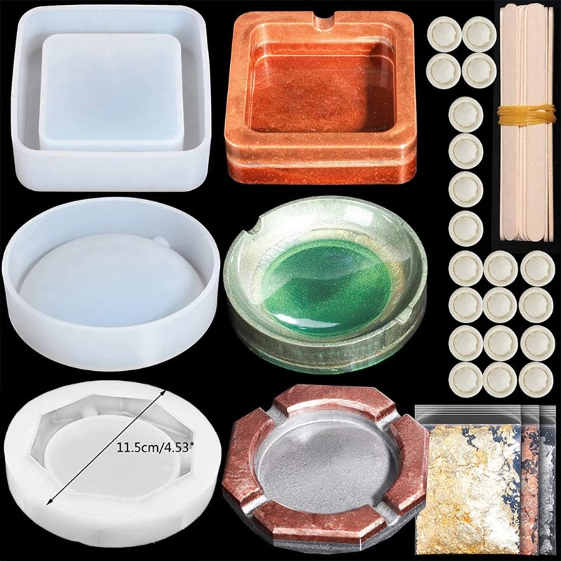 Square Ashtray Silicone Mold for Resin Epoxy Jewelry Casting
