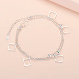 Square Bead Bracelet Double Layer Jewelry