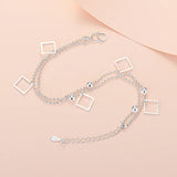 Square Bead Bracelet Double Layer Jewelry