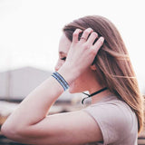 Stone Wrap Bracelet for Women Leather Braided Friendship Beaded Bracelet