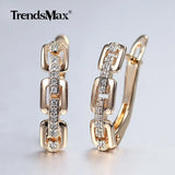 Rose CZ Crystal Stud Earrings for Women