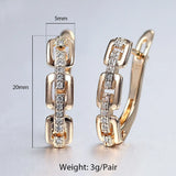 Rose CZ Crystal Stud Earrings for Women