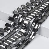 Square Flat Hematite Beads Charm Natural Stone for Jewelry Making