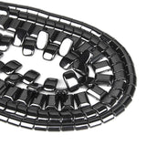 Square Flat Hematite Beads Charm Natural Stone for Jewelry Making