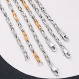 Stainless Steel Square Button Chain Necklace