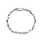 Stainless Steel Square Button Chain Necklace