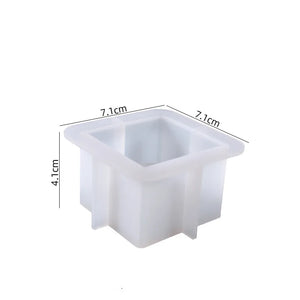 Square Candle Holder Ornament Silicone Mould DIY Crystal Epoxy Resin Mold