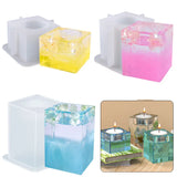 Square Candle Holder Ornament Silicone Mould DIY Crystal Epoxy Resin Mold