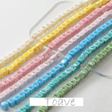 Square Cream Straight Hole Beads for DIY Jewelry Making