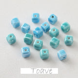 Square Cream Straight Hole Beads for DIY Jewelry Making