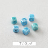 Square Cream Straight Hole Beads for DIY Jewelry Making