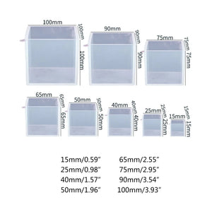 Square Cube UV Crystal Epoxy Mold DIY Crafts Home Decorations