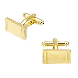 Golden Square Cufflinks French Shirt Groom Wedding Accessory