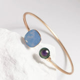 Crystal Square Cuffs Bangle Women Lady Bangles Wedding Party Jewelry