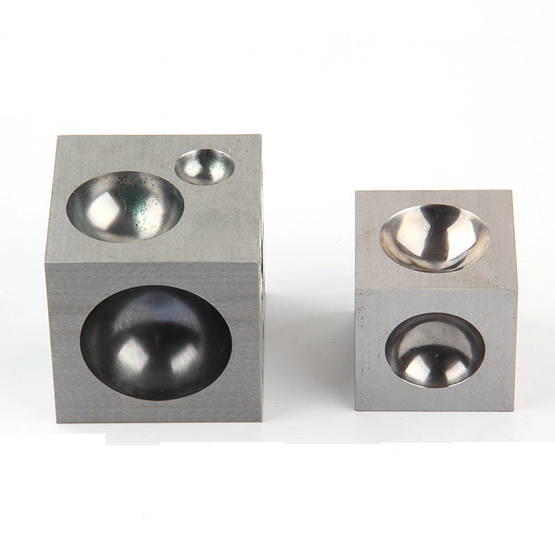 Square Dapping Block With 21 Round Cavities Metal Forming Tools