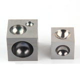 Square Dapping Block With 21 Round Cavities Metal Forming Tools