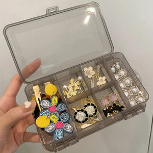 Double Layer Jewelry Box Portable Organizer Display Earring Case Storage