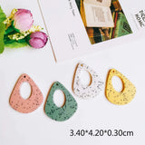 Resin Plastic Eardrop Charms DIY Jewelry Finding 6pcs