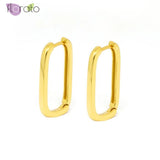 925 Silver Square Earrings Geometric Crystal Jewelry