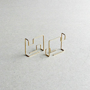 Square Earrings Minimalist Jewelry 925 Silver Brincos Orecchini