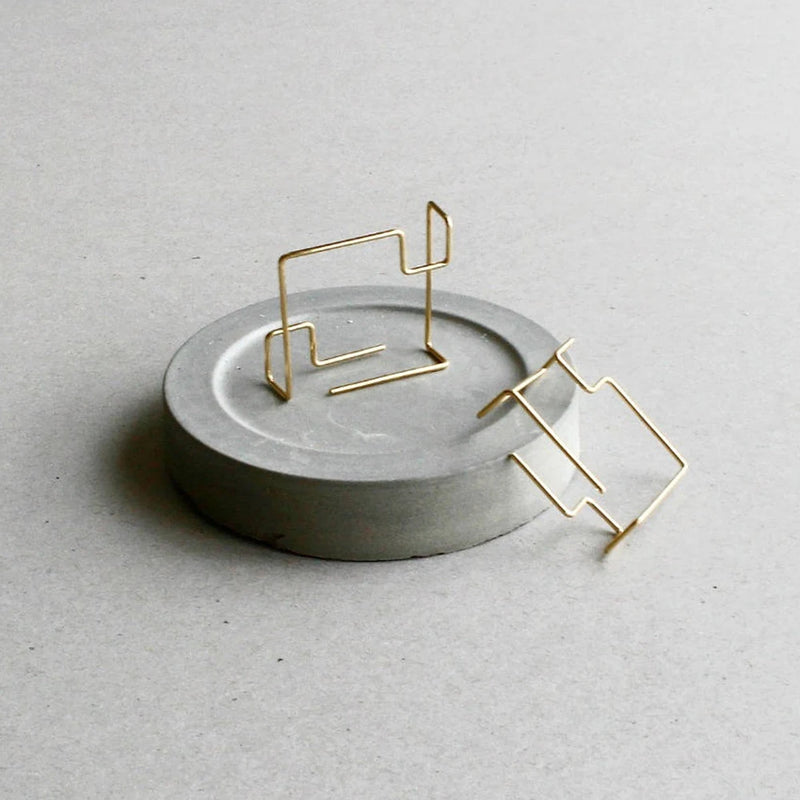 Square Earrings Minimalist Jewelry 925 Silver Brincos Orecchini