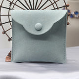 Gray Velvet Envelope Gift Bag Jewelry Pouch