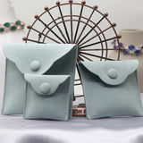 Gray Velvet Envelope Gift Bag Jewelry Pouch