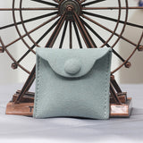 Gray Velvet Envelope Gift Bag Jewelry Pouch